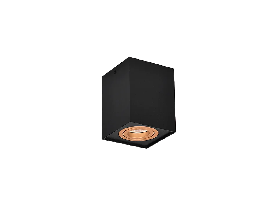 Plafoniera, metallo, oro nero, 9,6x12,5x9,6 cm, Biscuit