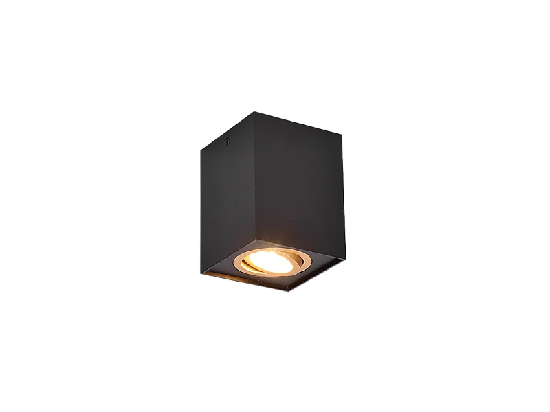 Plafoniera, metallo, oro nero, 9,6x12,5x9,6 cm, Biscuit