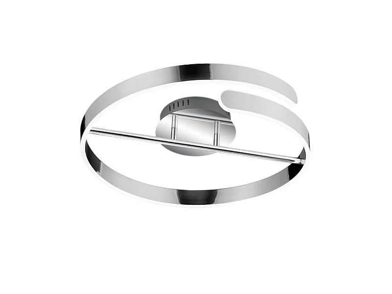 Plafoniera LED, metallo, cromo, 50x13,5x50 cm, Parma