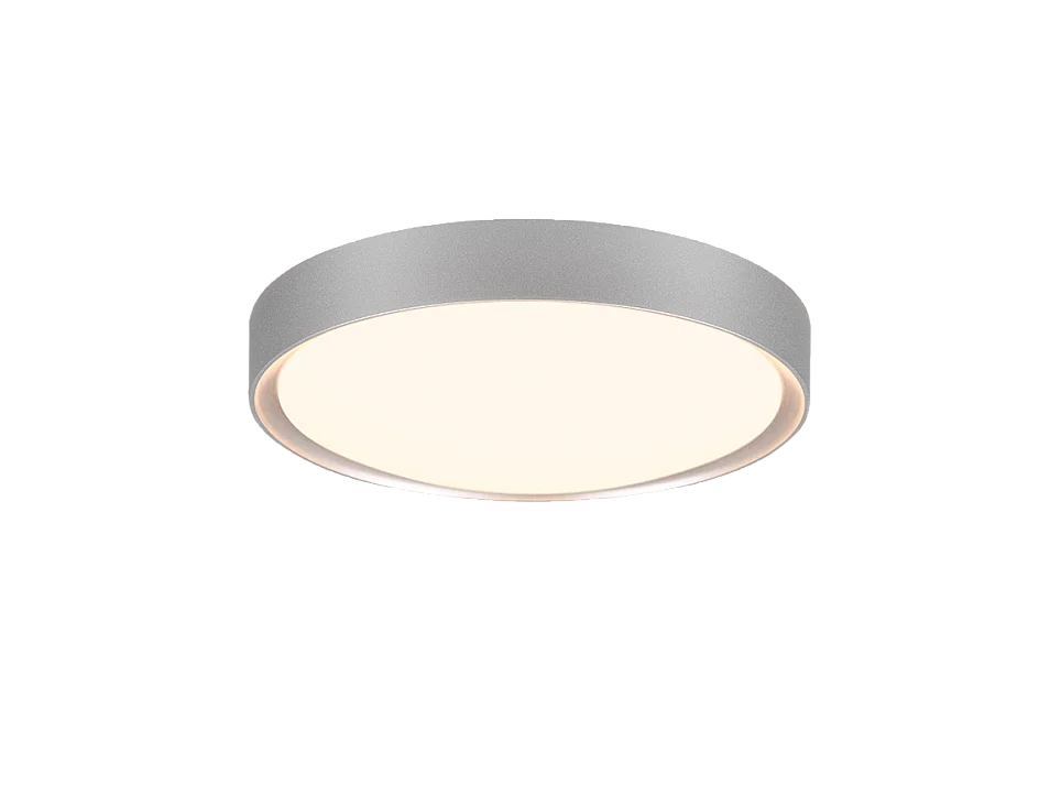 Plafoniera LED, plastica, titano, 33x9x33 cm, Clarimo