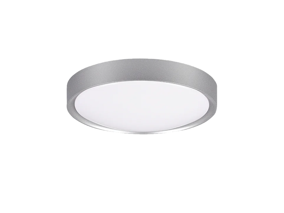 Plafoniera LED, plastica, titano, 33x9x33 cm, Clarimo