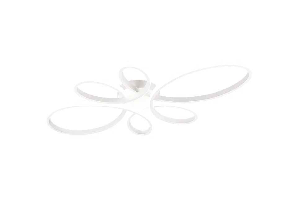 Plafoniera LED, metallo, bianco opaco, 83x7,5x45,5 cm, Fly