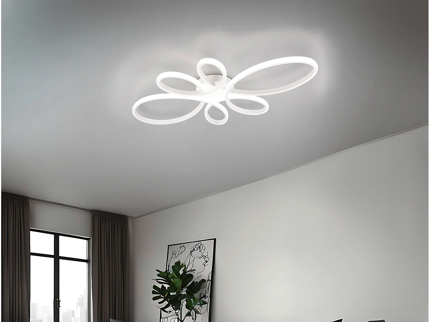 Plafondlamp FLY - 0x0x7.5 cm - Wit