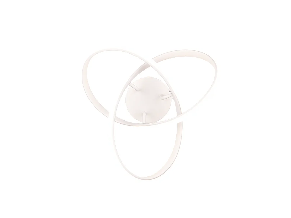 Plafoniera LED, metallo, bianco opaco, 40x15x40 cm, Meo