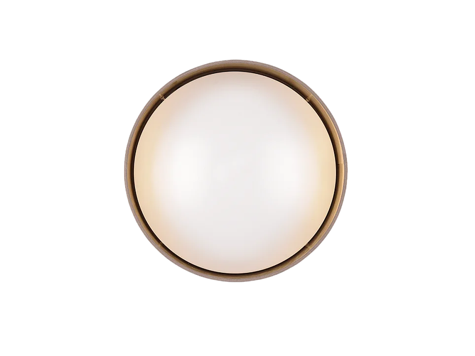 Plafoniera LED, tessuto, taupe, 30x11x30 cm, Locarno