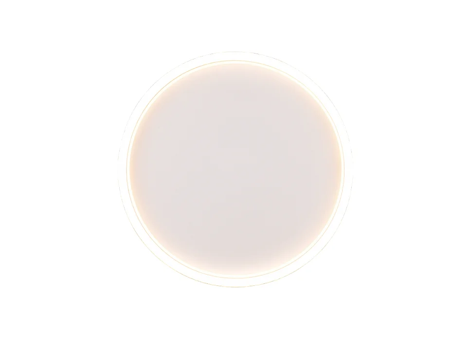 Plafoniera LED, metallo, bianco opaco, 35x5,8x35 cm, Rotonda