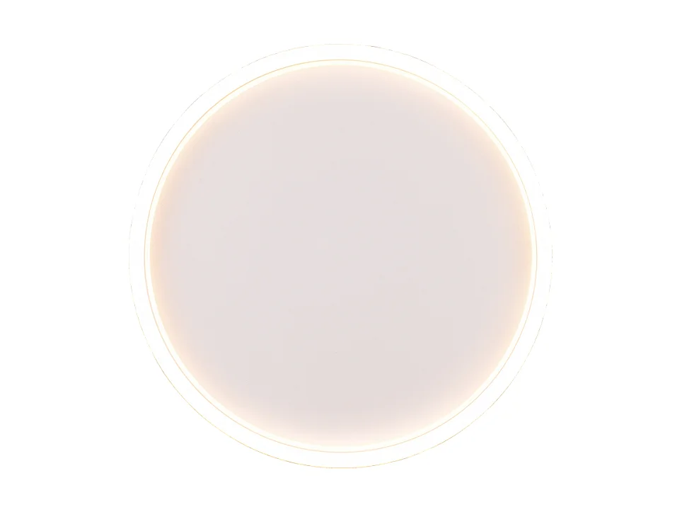 Plafoniera LED, metallo, bianco opaco, 35x5,8x35 cm, Rotonda