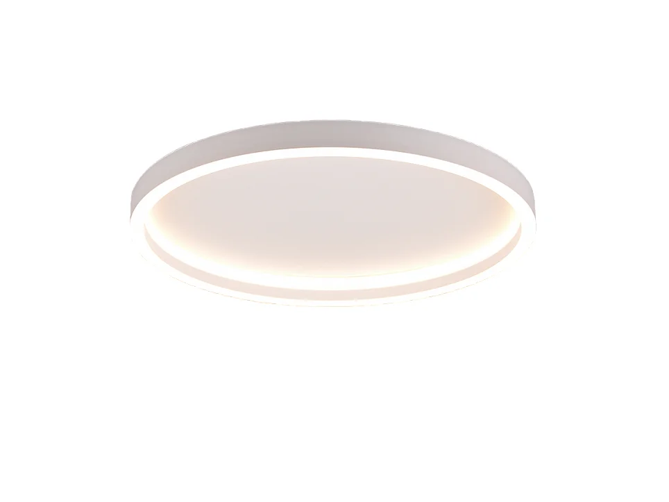 Plafoniera LED, metallo, bianco opaco, 35x5,8x35 cm, Rotonda