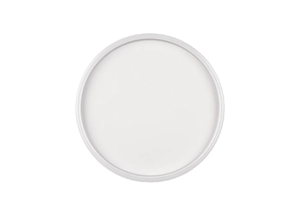 Plafoniera LED, metallo, bianco opaco, 35x5,8x35 cm, Rotonda