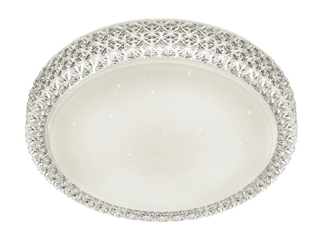 Plafoniera LED, acrilico, bianco, 39,6x8,6x39,6 cm, Pegasus