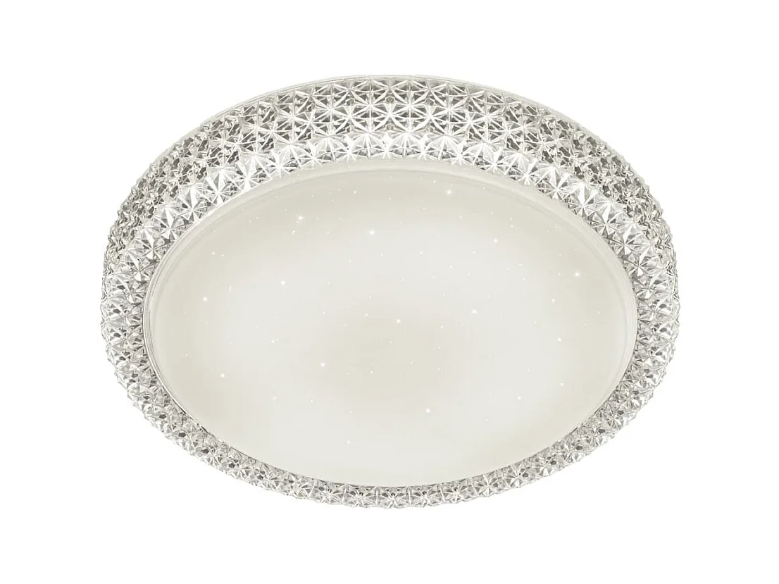 Plafoniera LED, acrilico, bianco, 39,6x8,6x39,6 cm, Pegasus
