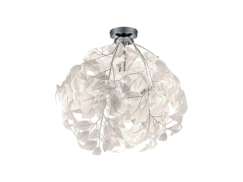 Plafoniera, metallo, cromo, 38x58x38 cm, Leavy