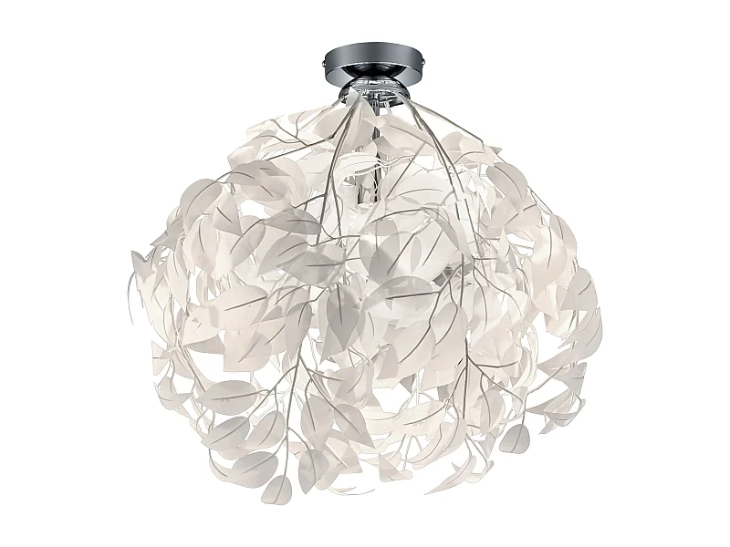 Plafoniera, metallo, cromo, 38x58x38 cm, Leavy