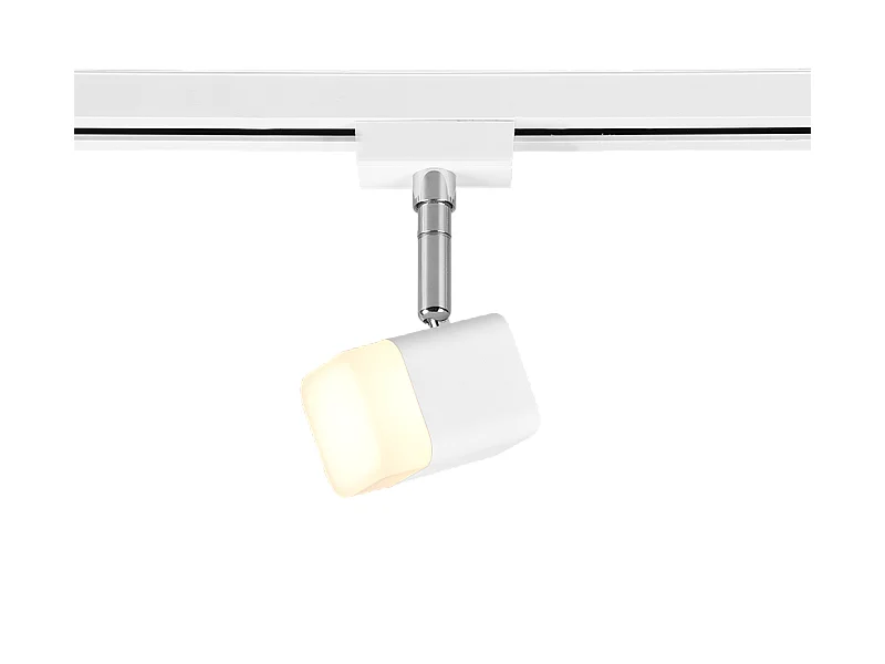 Faretto LED, metallo, bianco opaco, 5x14x8,5 cm, Duoline