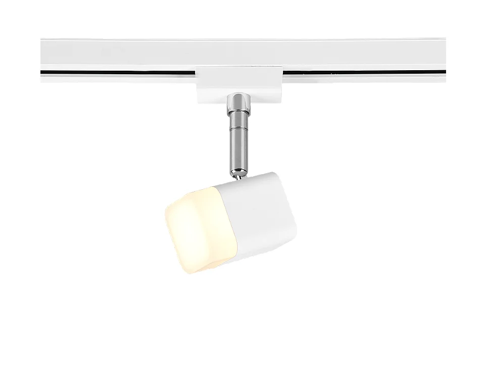 Faretto LED, metallo, bianco opaco, 5x14x8,5 cm, Duoline