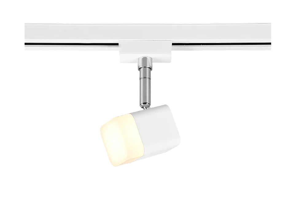 Faretto LED, metallo, bianco opaco, 5x14x8,5 cm, Duoline
