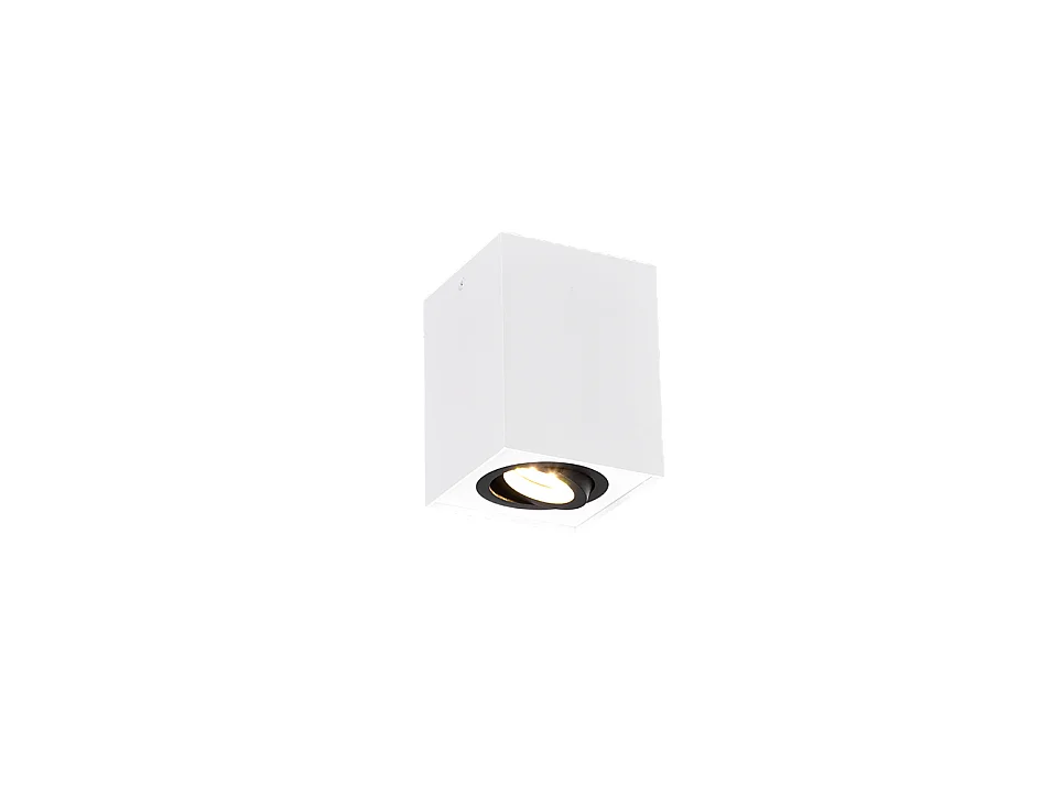 Plafoniera, metallo, nero, 9,6x12,5x9,6 cm, Biscuit