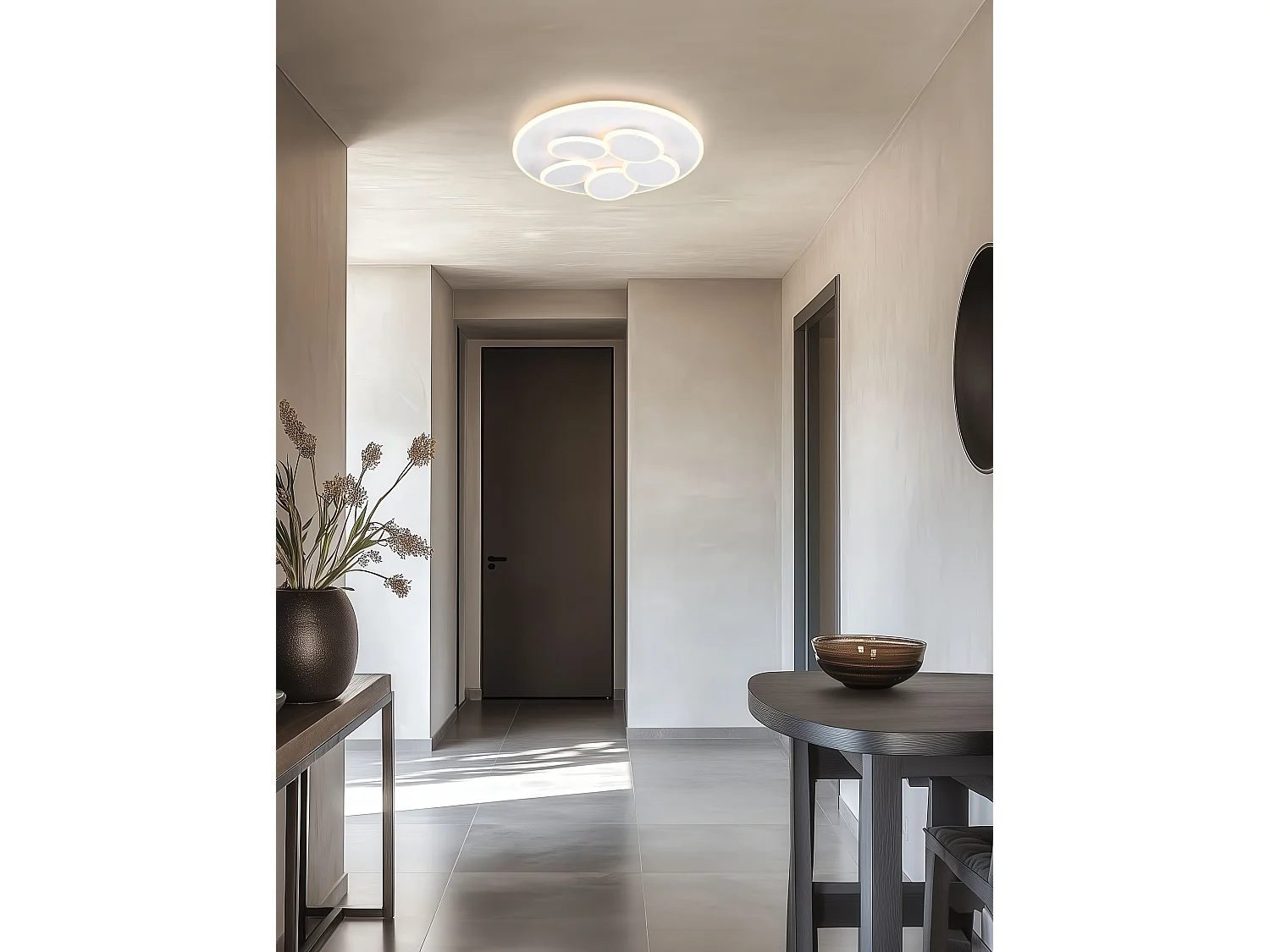 Plafondlamp MANDALA - 49x49x7.5 cm - Wit