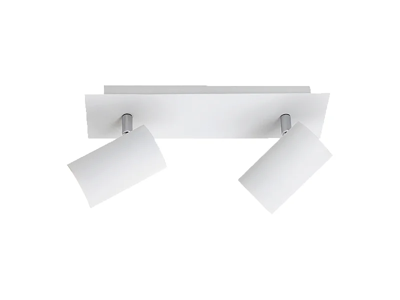 Faretto 2 luci, metallo, bianco, 30x15x9 cm, Marley