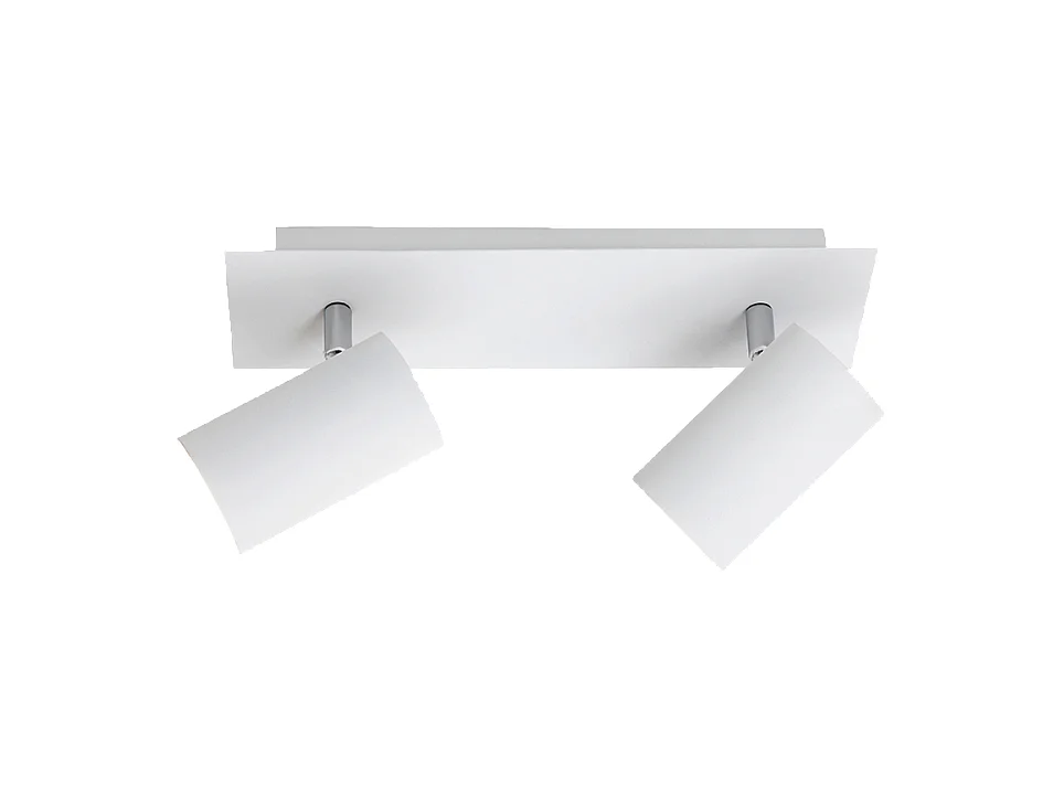 Faretto 2 luci, metallo, bianco, 30x15x9 cm, Marley