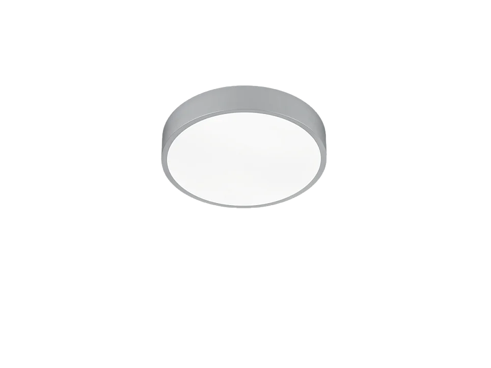 Plafoniera LED, metallo, titano, 31x6x31 cm, Waco
