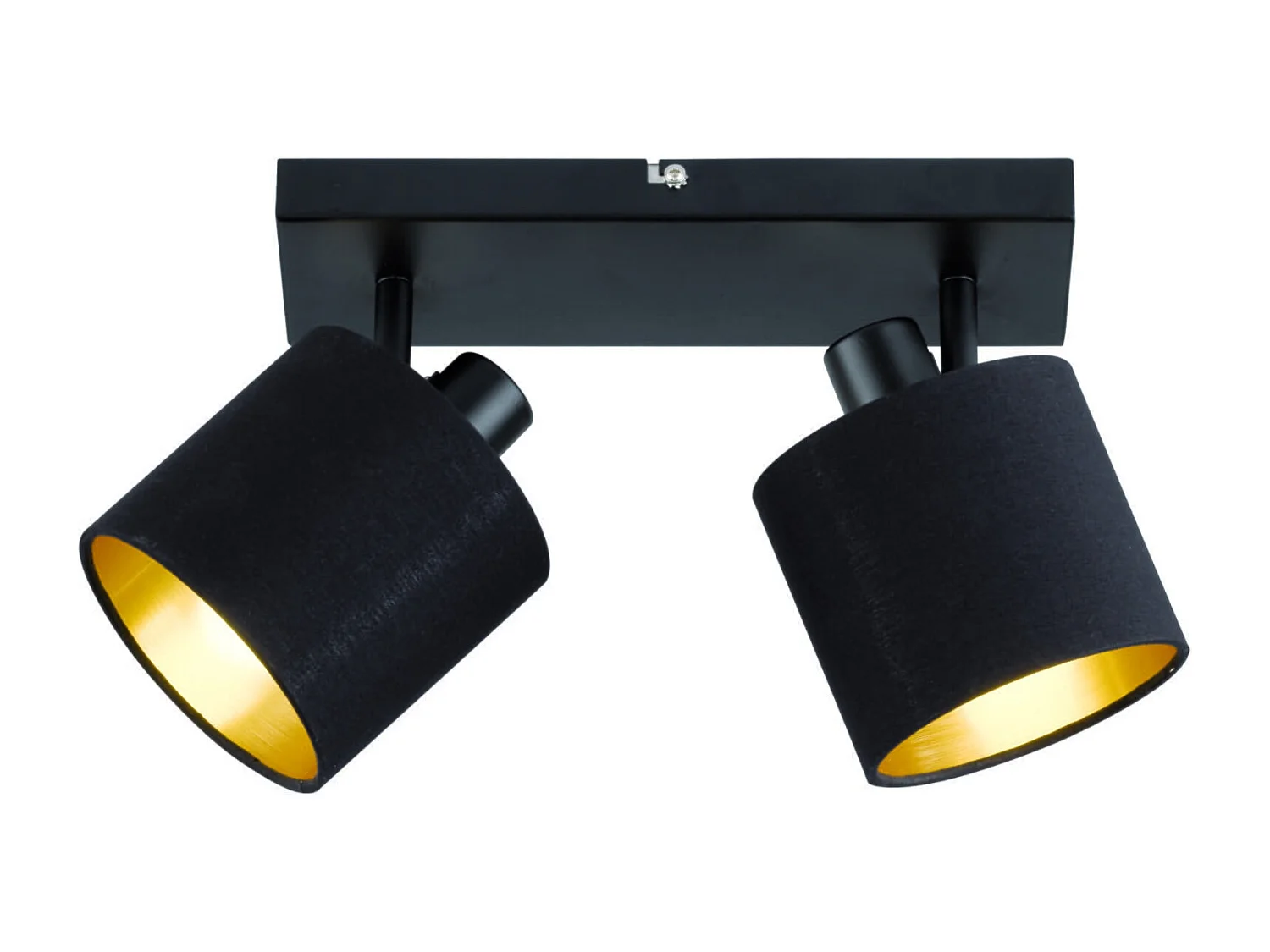 Faretto 2 luci, metallo, nero opaco, 28x19x17,6 cm, Tommy