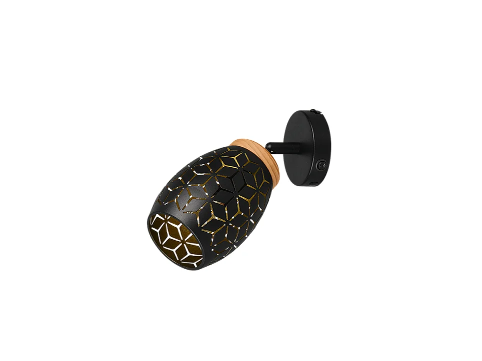 Spot BIDAR - 12x12x27 cm - Zwart