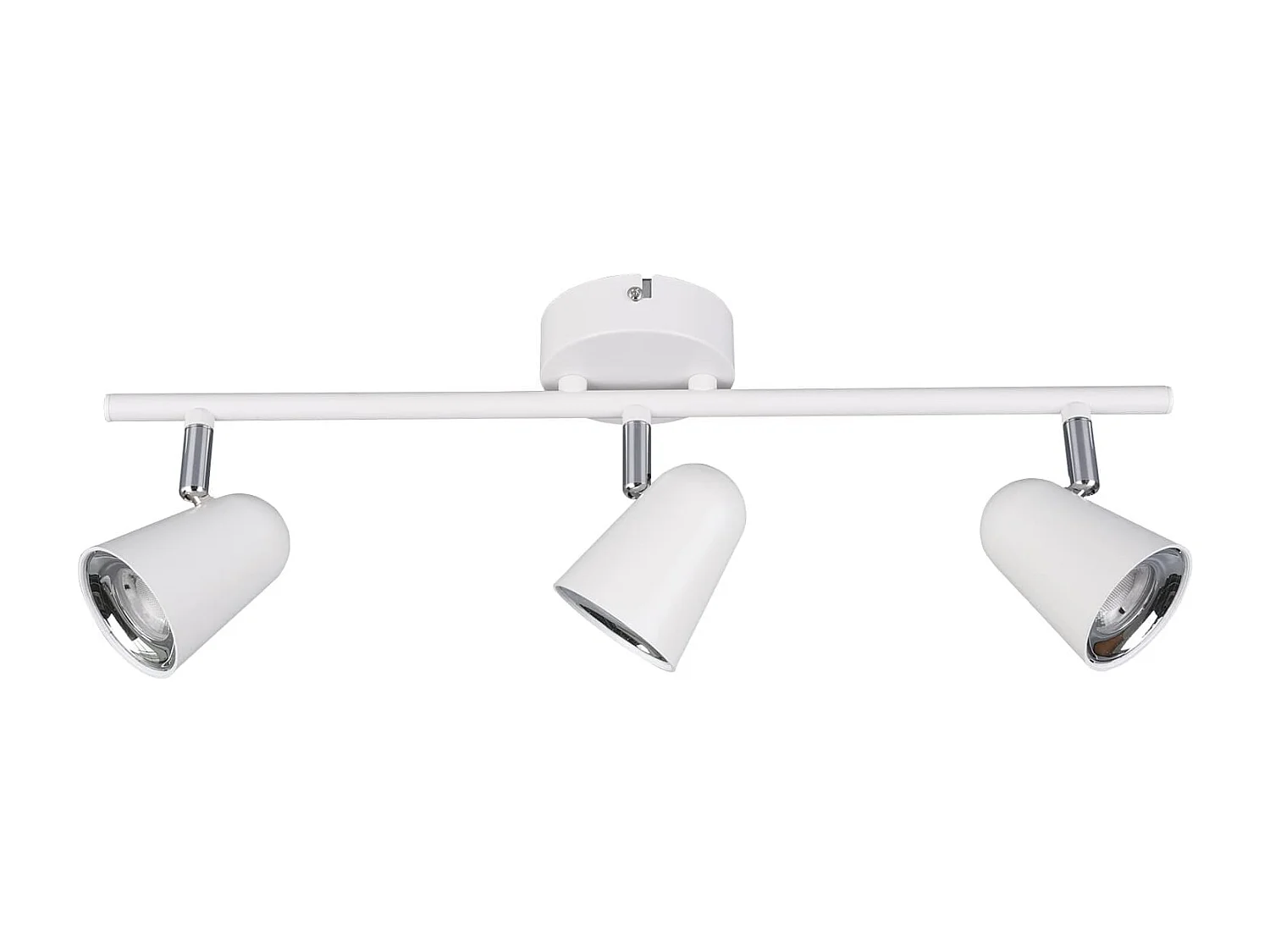 Faretto LED 3 luci, plastica, bianco opaco, 48x17x9 cm, Toulouse