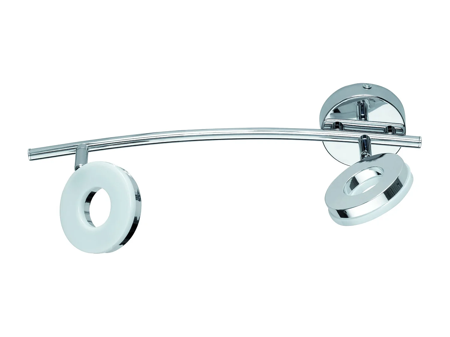 Faretto LED 2 luci, metallo, cromo, 40x17x10 cm, Rennes