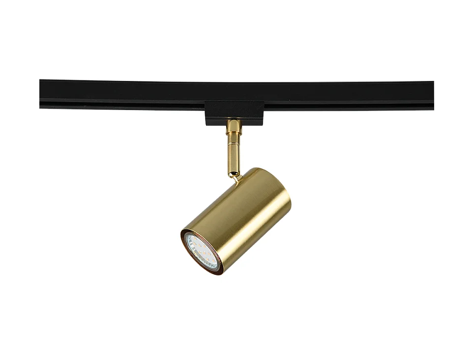 Faretto, metallo, ottone satinato, 10,2x16x6 cm, Duoline