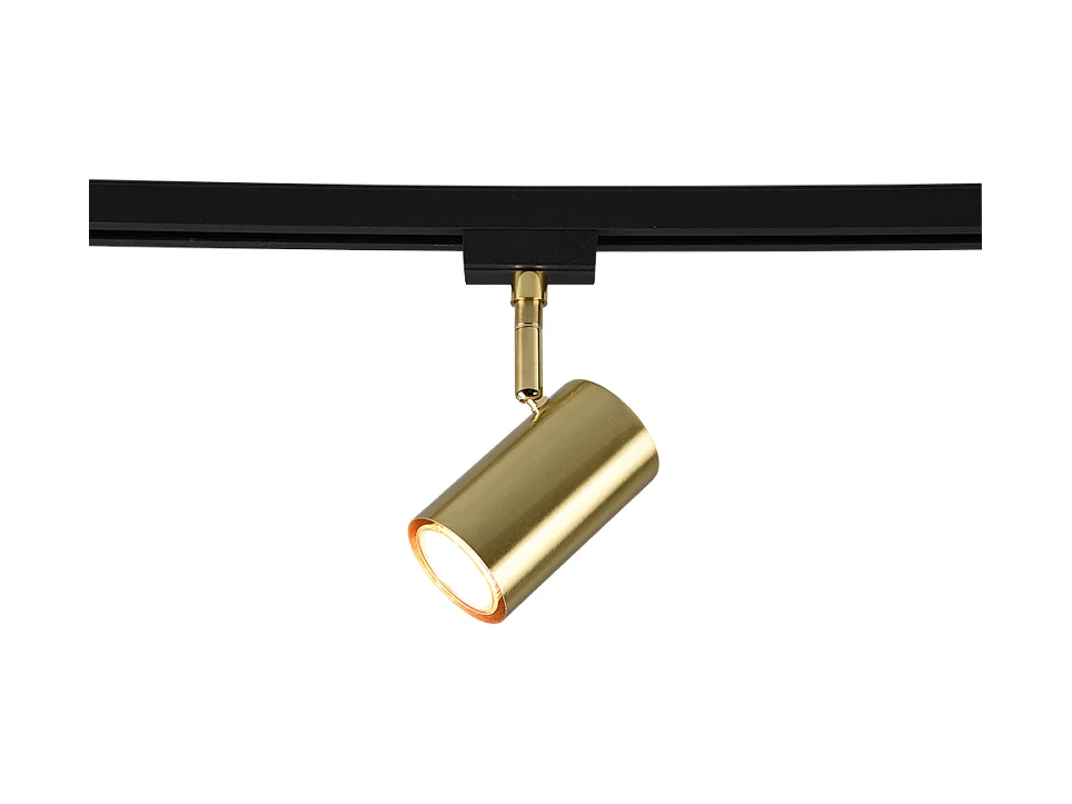 Faretto, metallo, ottone satinato, 10,2x16x6 cm, Duoline