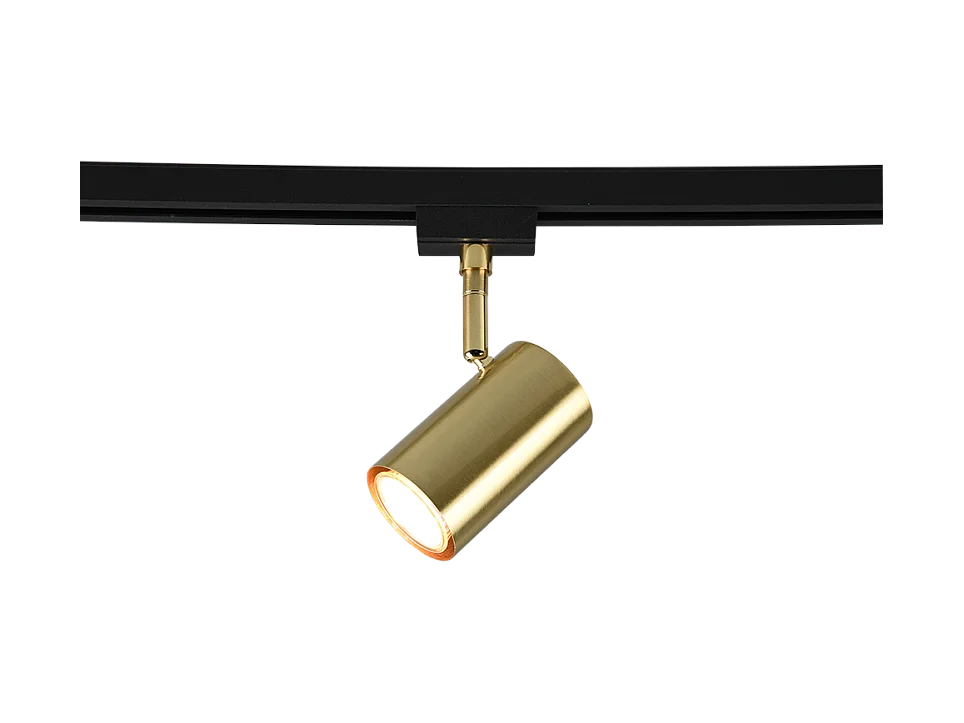 Faretto, metallo, ottone satinato, 10,2x16x6 cm, Duoline