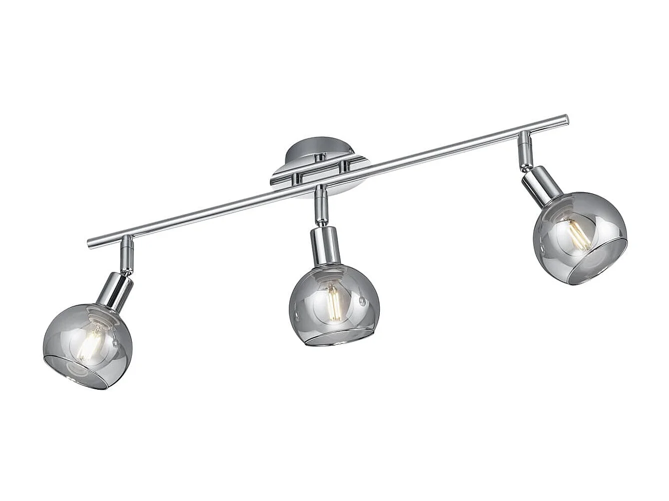 Faretto 3 luci, metallo, cromo, 58x20,5x9 cm, Brest