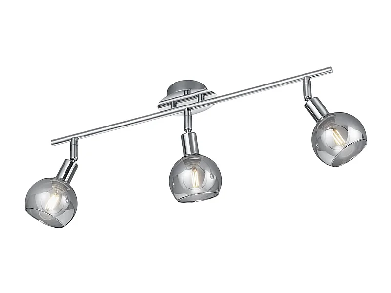 Faretto 3 luci, metallo, cromo, 58x20,5x9 cm, Brest