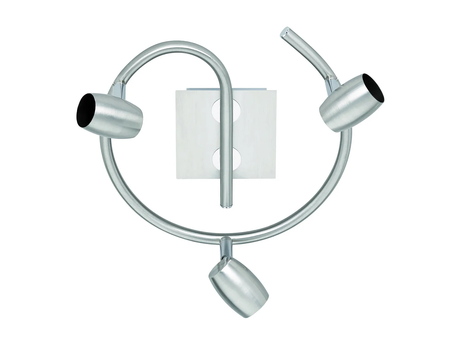 Faretto 3 luci, metallo, nichel opaco, 25,5x15x25,5 cm, Michael