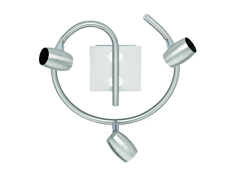 Faretto 3 luci, metallo, nichel opaco, 25,5x15x25,5 cm, Michael