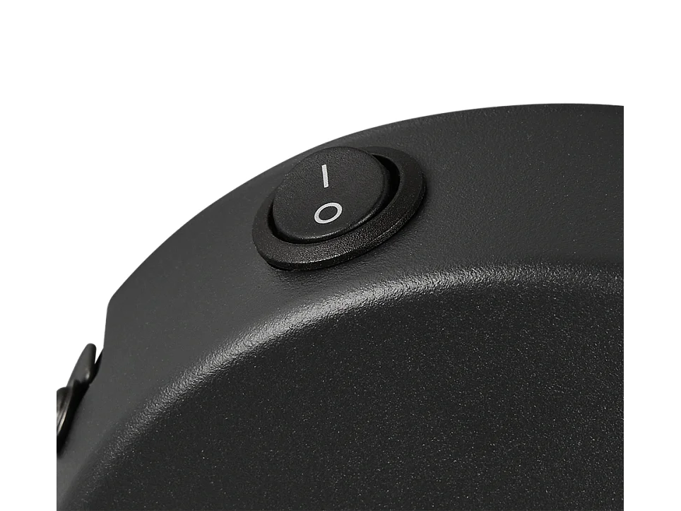 Faretto, metallo, nero opaco, 14x19x11 cm, Valentin