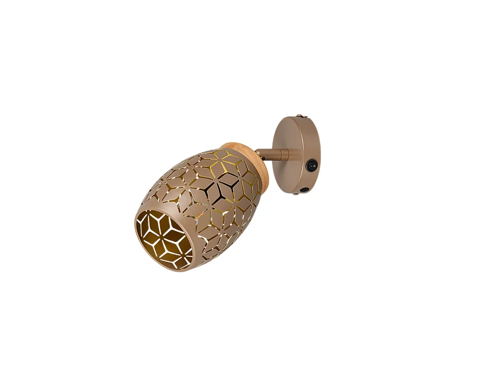 Spot BIDAR - 12x12x27 cm - Bruin
