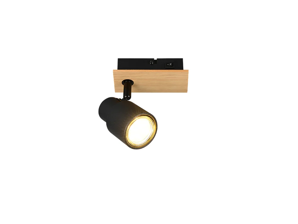 Spot PIERRE - 0x0x15 cm - Zwart