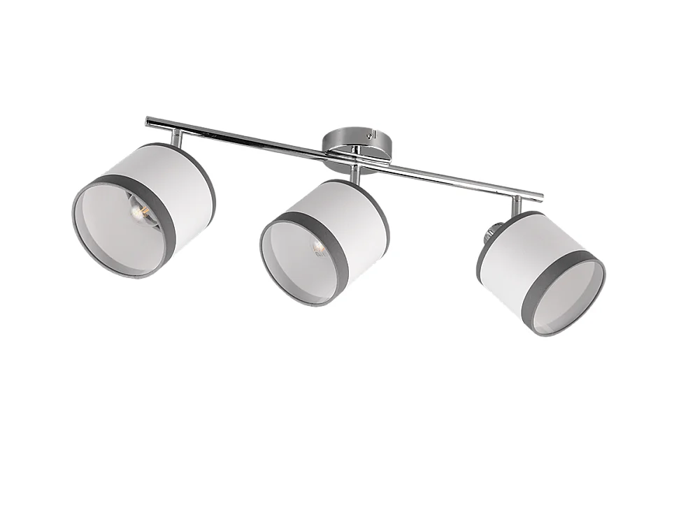 Faretto 3 luci, metallo, cromo, 58x23x16,5 cm, Davos