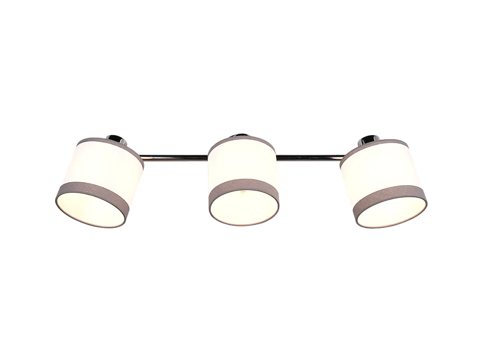 Faretto 3 luci, metallo, cromo, 58x23x16,5 cm, Davos