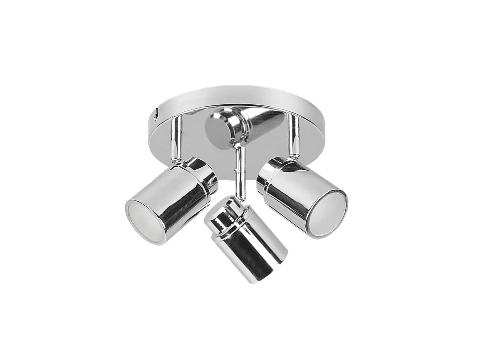 Faretto 3 luci, metallo, cromo, 20x15,5x20 cm, Angelo