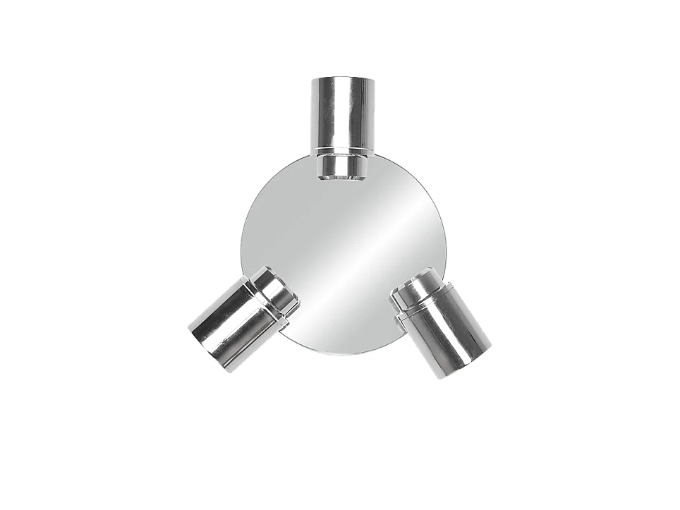 Faretto 3 luci, metallo, cromo, 20x15,5x20 cm, Angelo