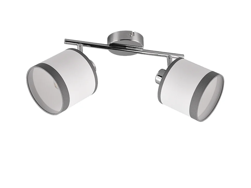 Faretto 2 luci, metallo, cromo, 35x23x16,5 cm, Davos