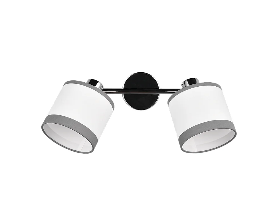 Faretto 2 luci, metallo, cromo, 35x23x16,5 cm, Davos