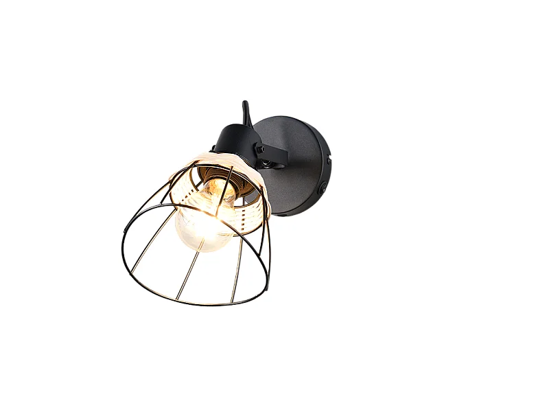 Faretto, metallo, nero opaco, 14x27,5x14 cm, Jerome