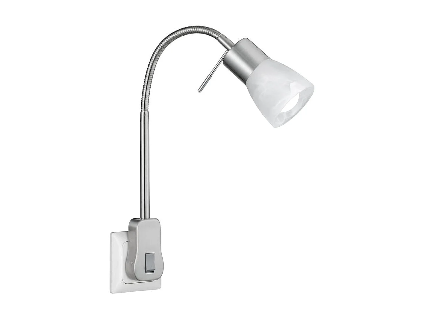 Faretto LED, metallo, nichel opaco, 7,4x40x23 cm, Levisto