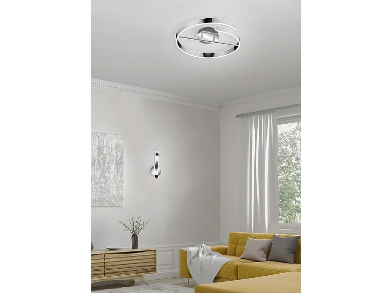 Applique LED, metallo, cromo, 15x39x9,5 cm, Parma