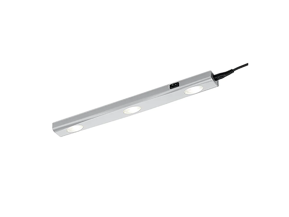 Applique LED 3 luci, plastica, bianco, 40x2x4 cm, Aragon