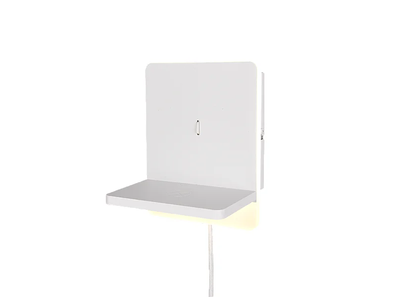 Applique LED, metallo, bianco opaco, 16x20x14 cm, Fairfield